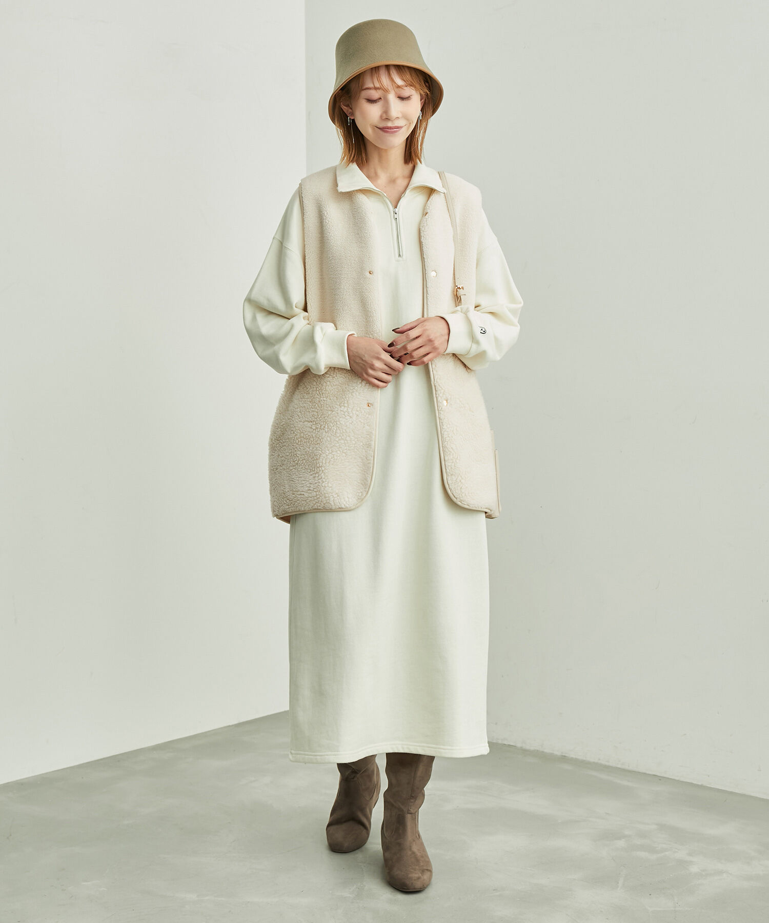 Rope&rsquo;Picnic「リバーシブル対応/フェイクスエードボアベスト」|その他|