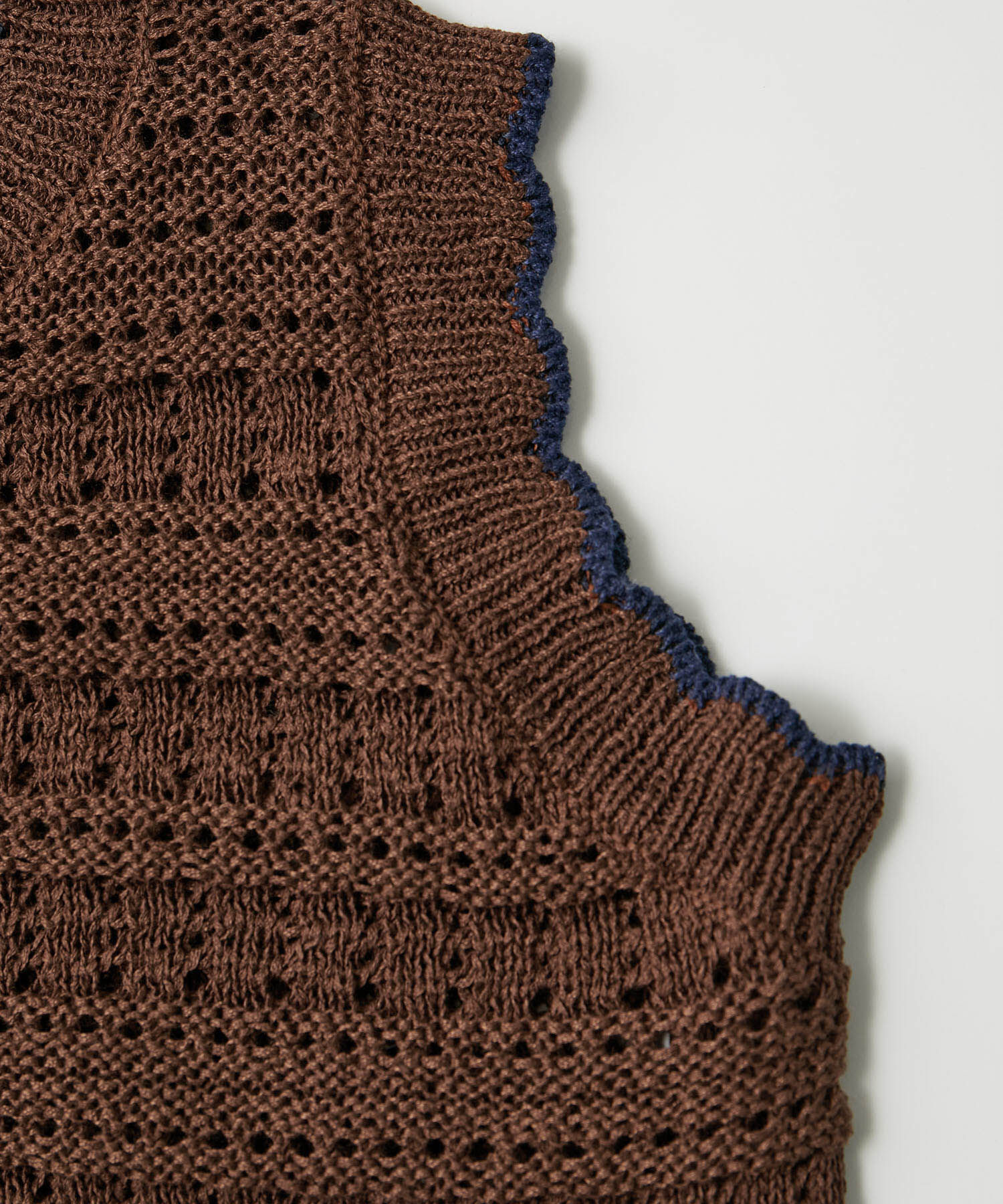 Rope&rsquo;Picnic「セットアップ対応/透かし編みテープヤーンクロップドニットプルオーバー」|ニット・セーター|