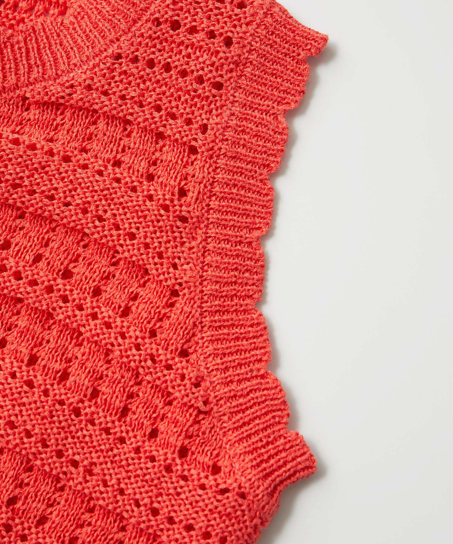 Rope&rsquo;Picnic「セットアップ対応/透かし編みテープヤーンクロップドニットプルオーバー」|ニット・セーター|