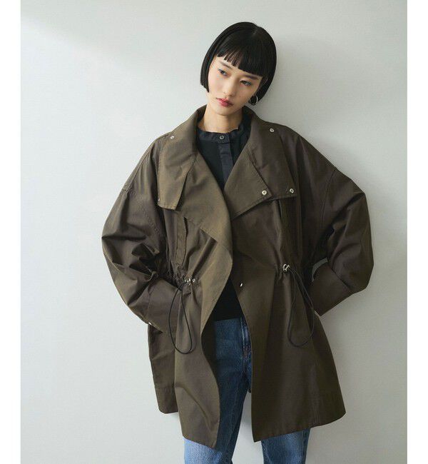 ADAM ET ROPE'「【WEB限定】スタンドカラーハーフモッズコート」|ミリタリー・モッズコート|