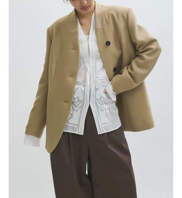 ADAM ET ROPE'「【EMOELLE】ミコヨリフォルムジャケット」|テーラードジャケット|