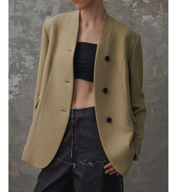 ADAM ET ROPE'「【EMOELLE】ミコヨリフォルムジャケット」|テーラードジャケット|