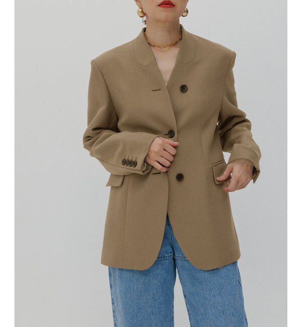 ADAM ET ROPE'「【EMOELLE】ミコヨリフォルムジャケット」|テーラードジャケット|