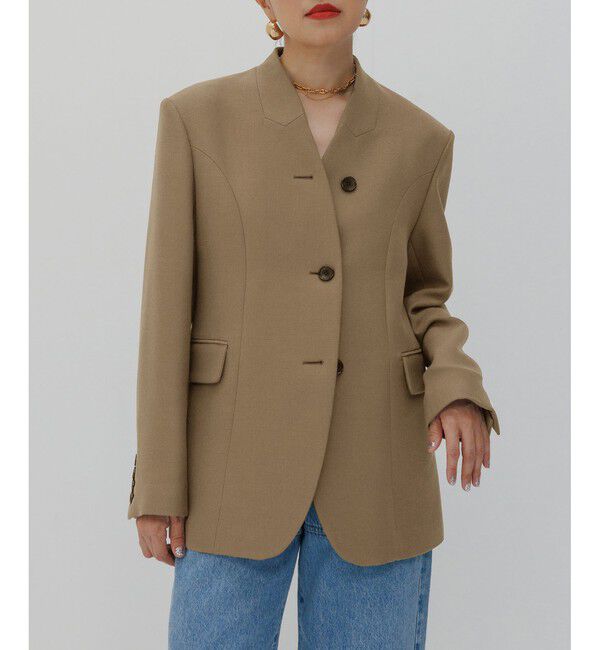 ADAM ET ROPE'「【EMOELLE】ミコヨリフォルムジャケット」|テーラードジャケット|