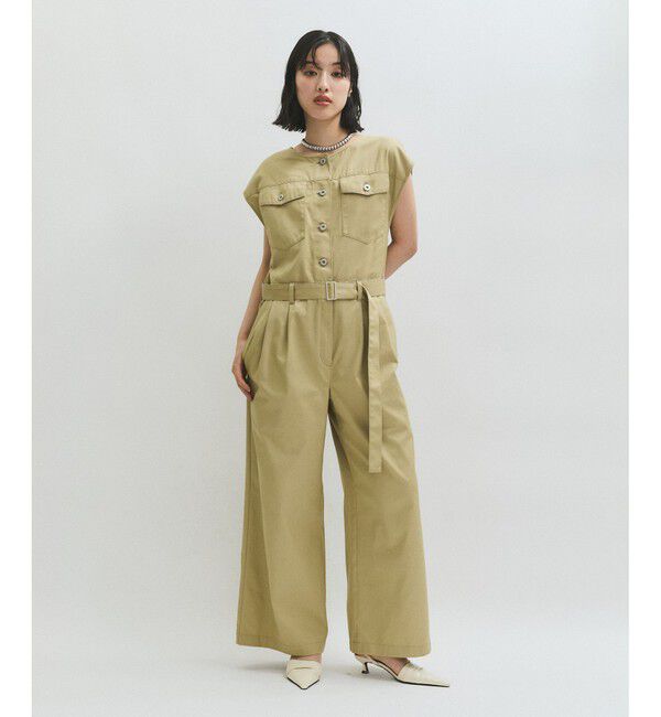 ADAM ET ROPE'「ノーカラースリーブオールインワン」|オールインワン|