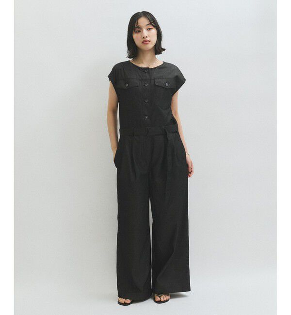 ADAM ET ROPE'「ノーカラースリーブオールインワン」|オールインワン|