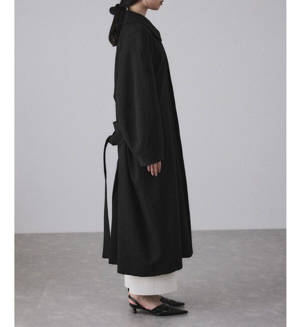 ADAM ET ROPE'「【EMOELLE】ハイカラーオーバーサイズコート」|ステンカラーコート|