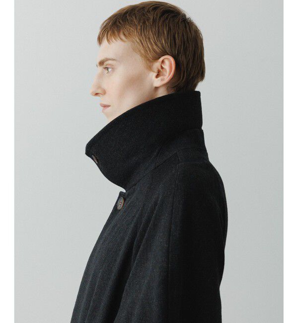 ADAM ET ROPE'「【EMOELLE】ハイカラーオーバーサイズコート」|ステンカラーコート|