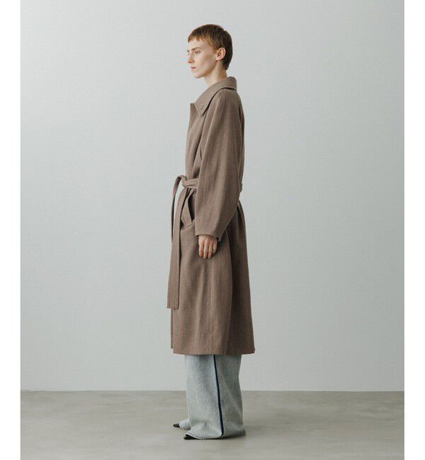 ADAM ET ROPE'「【EMOELLE】ハイカラーオーバーサイズコート」|ステンカラーコート|