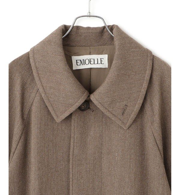 ADAM ET ROPE'「【EMOELLE】ハイカラーオーバーサイズコート」|ステンカラーコート|