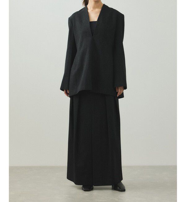 ADAM ET ROPE'「【EMOELLE】ウールコットン2タックスカート」|スカート|