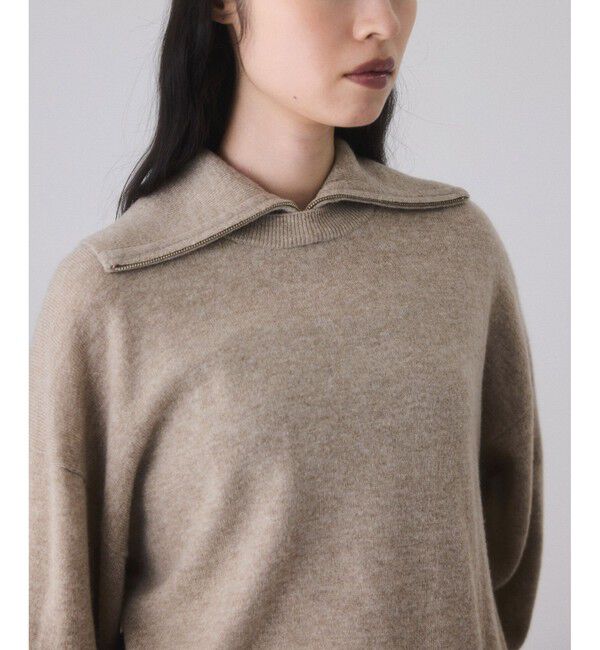 ADAM ET ROPE'「カシミア混ZIPタートルネックプルオーバー」|ニット・セーター|