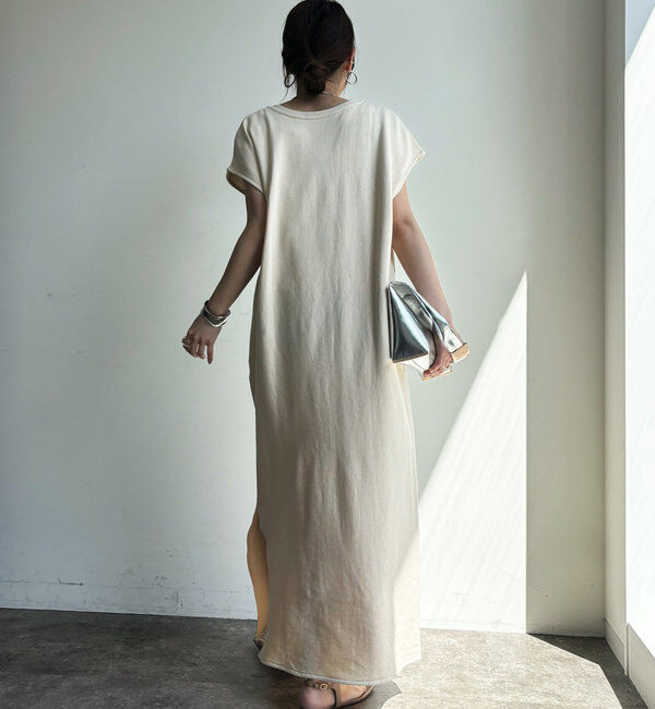  「【SAKURA 企画】【一部WEB限定カラー】深Vスウェットワンピース」|ワンピース|