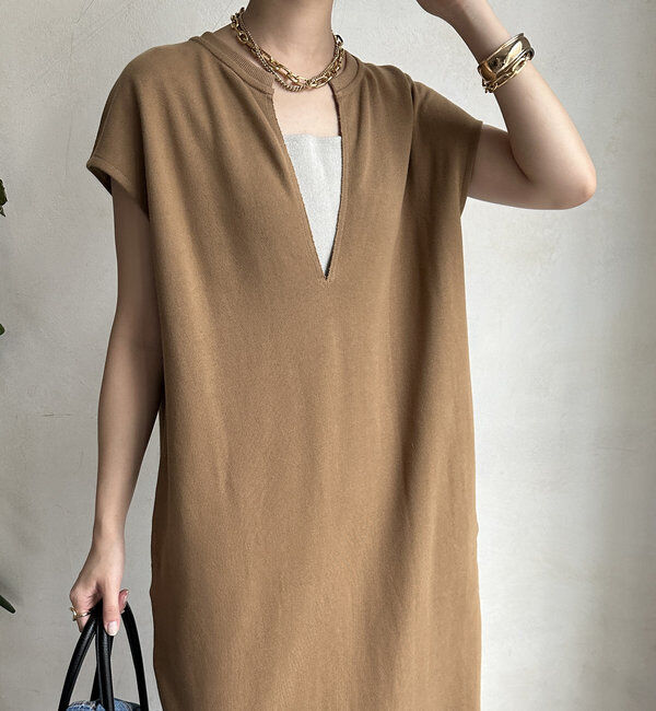  「【SAKURA 企画】【一部WEB限定カラー】深Vスウェットワンピース」|ワンピース|