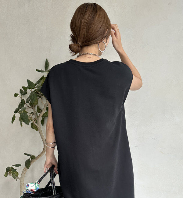  「【SAKURA 企画】【一部WEB限定カラー】深Vスウェットワンピース」|ワンピース|