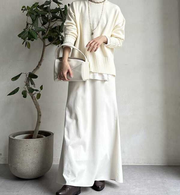  「【WEB限定】モッチリミドルゲージハイネックニット」|ニット・セーター|