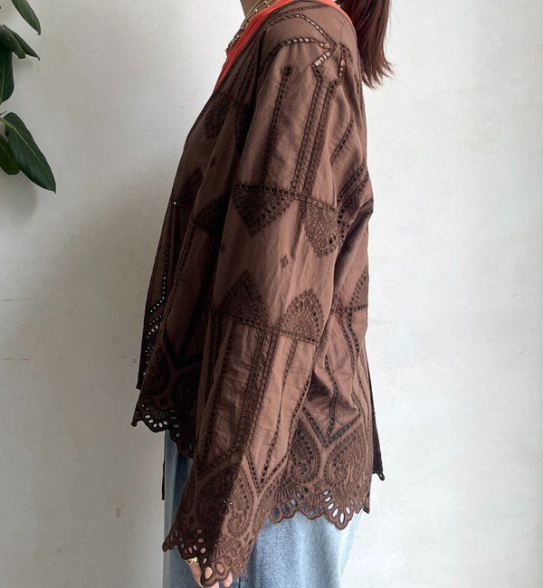  「刺繍レースカーディガン」|シャツ・ブラウス|