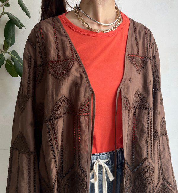  「刺繍レースカーディガン」|シャツ・ブラウス|