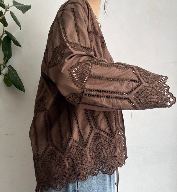  「刺繍レースカーディガン」|シャツ・ブラウス|