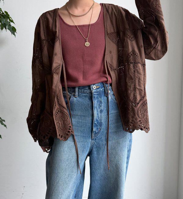  「刺繍レースカーディガン」|シャツ・ブラウス|