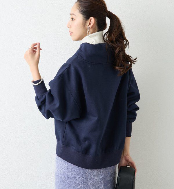  「《大人カジュアルに》裏毛ロゴデザインネックプルオーバー」|Tシャツ・カットソー|