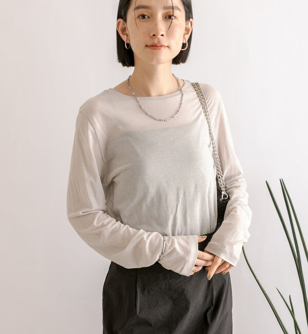  「【MONN.:.(モン)】シアーロンT」|Tシャツ・カットソー|