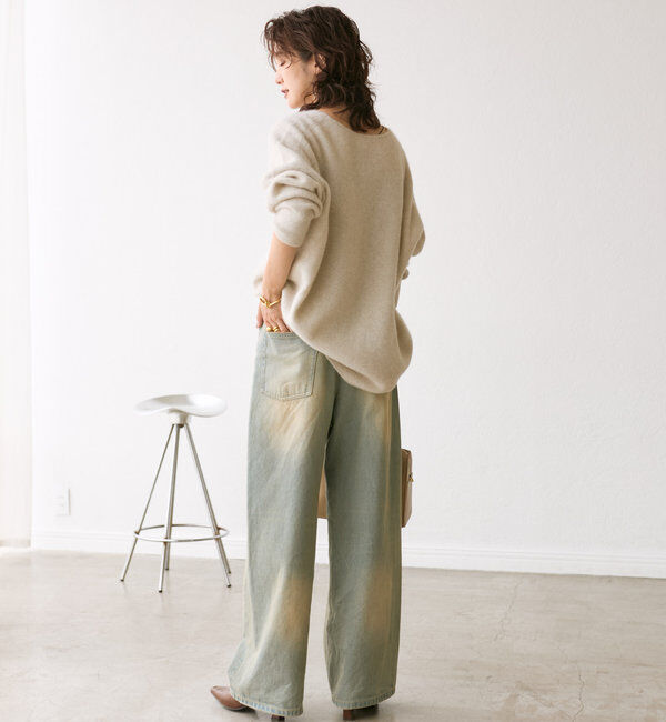  「【MONN.:.(モン)】ハイライズダメージDENIM」|デニム|