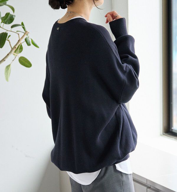  「【セットアップ対応】コットンスムースラウンドヘムニット」|ニット・セーター|