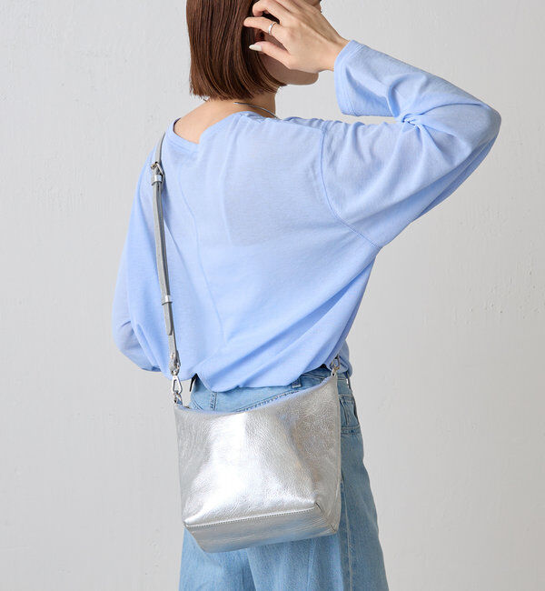  「ソフトレザーシンプルショルダーバッグ［silver］」|ショルダー・メッセンジャー|
