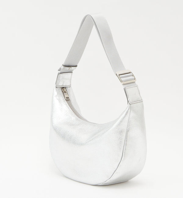  「ソフトレザーラウンドショルダーバッグ［silver］」|ショルダー・メッセンジャー|