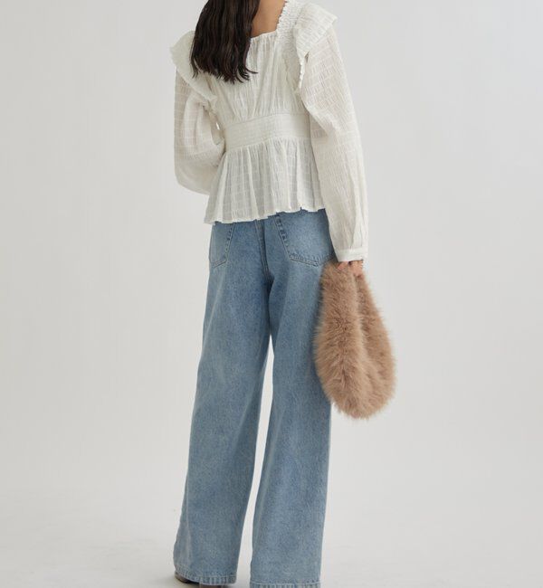  「スクエアシャーリングブラウス」|シャツ・ブラウス|