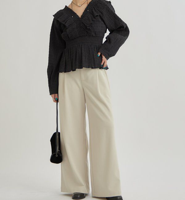  「スクエアシャーリングブラウス」|シャツ・ブラウス|