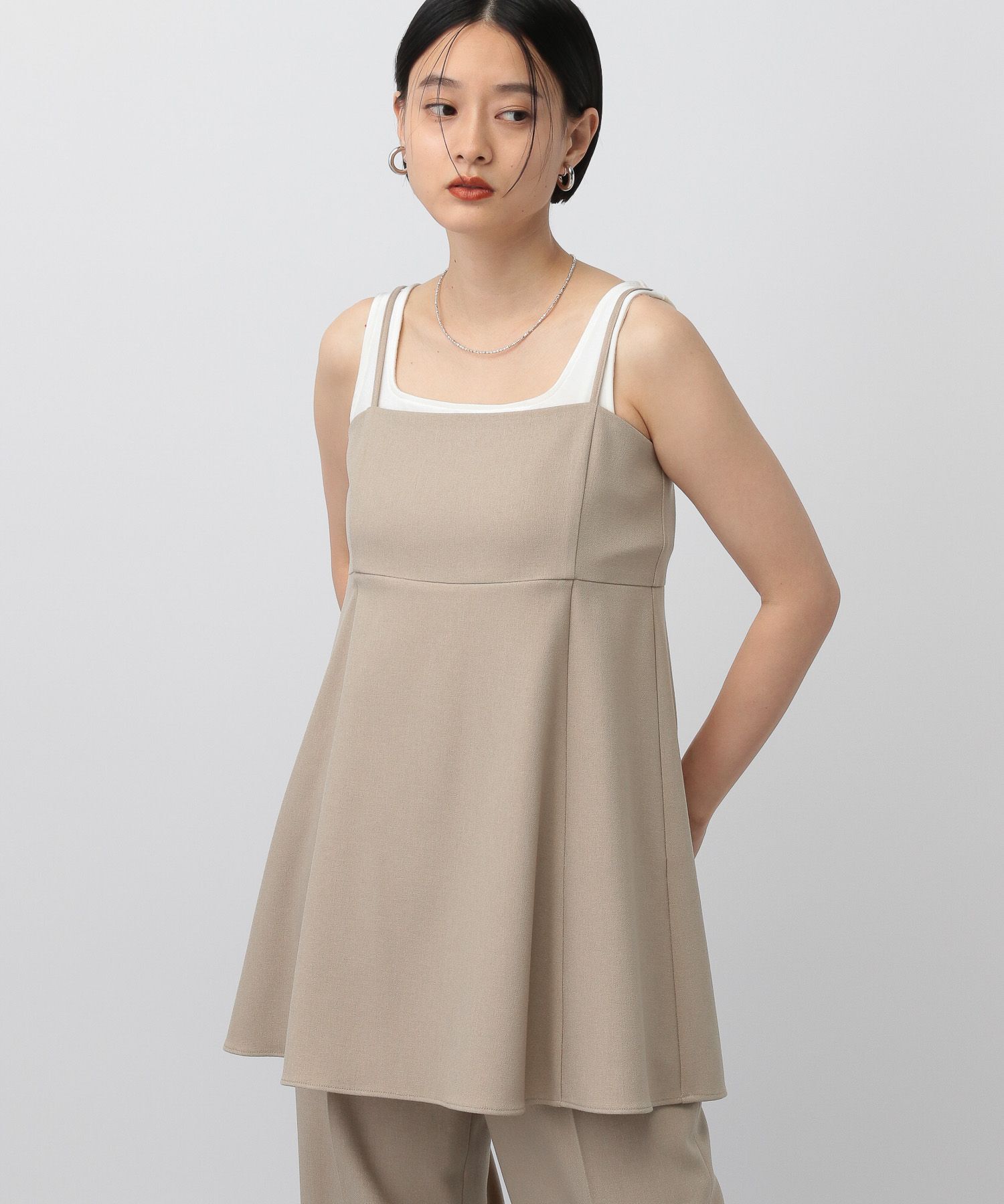 A part by 「【セットアップ対応】ウールライクフレアキャミソール」|シャツ・ブラウス|