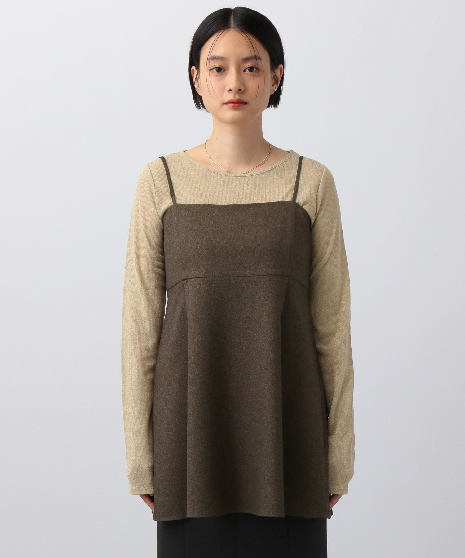 A part by 「【セットアップ対応】ウールライクフレアキャミソール」|シャツ・ブラウス|