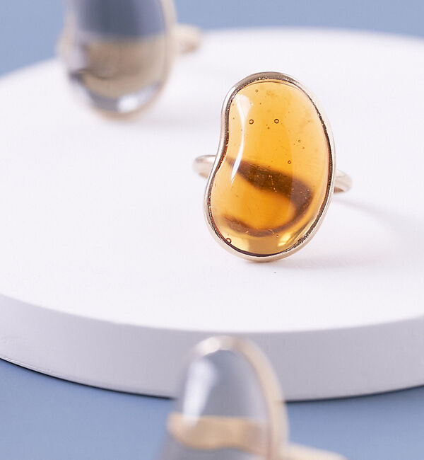 collex「【Elodie Pavie】 Feve Bague Ring K24GP 13号」|リング|テラコッタ