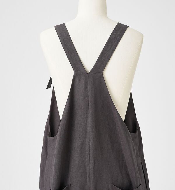 collex「【手洗い可】リネン混イージークロス サロペット」|オールインワン|