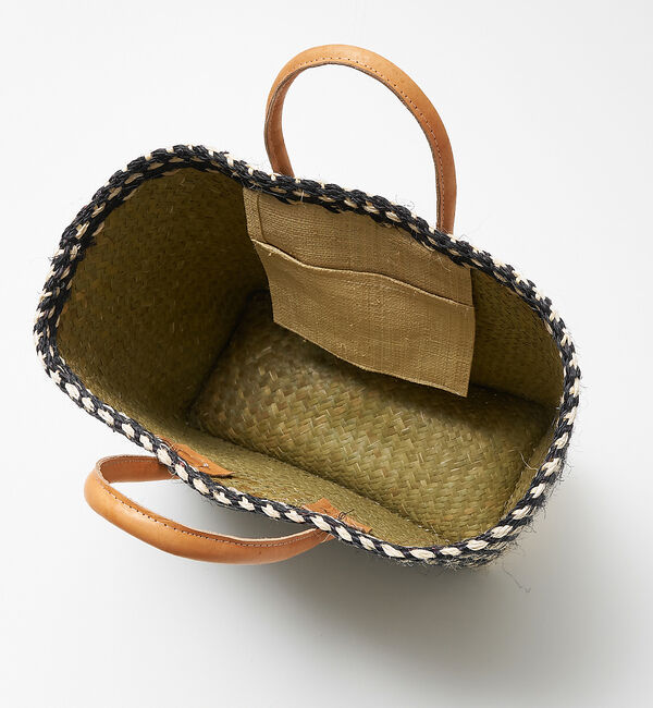 collex「【別注】クロス柄サイザルバスケット」|かごバッグ|