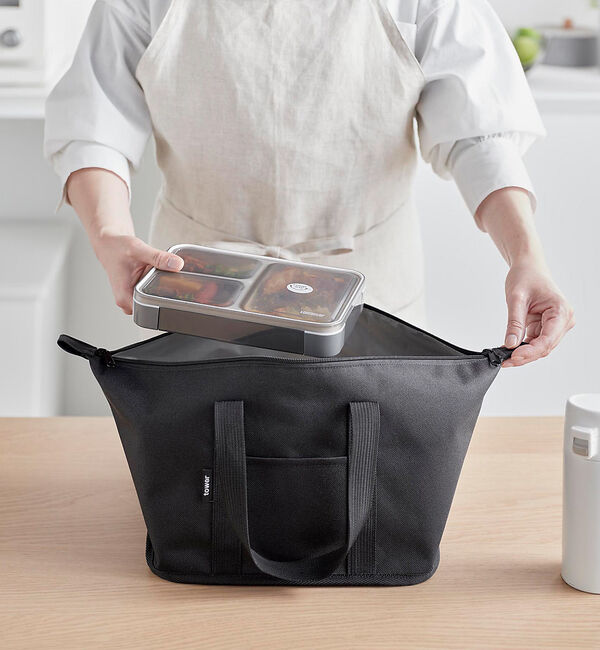 collex「【tower】そのまま入る 洗える 大容量 保冷保温 お弁当バッグ」|エコバッグ|