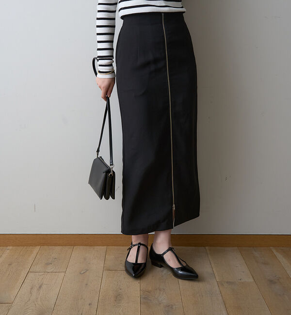 Rouge vif「【一部店舗限定】フロントZIPストレッチハイウエストスカート」|スカート|