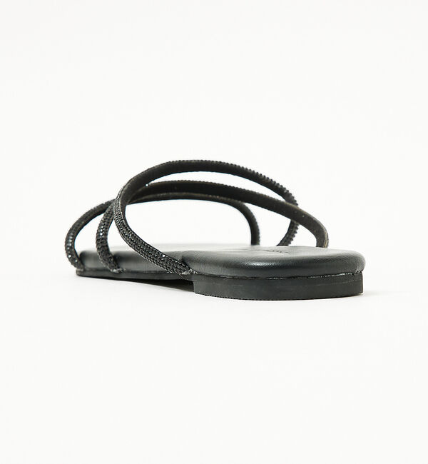 AU BANNISTER「【LAROUTE】グリッターコードフラットサンダル」|サンダル|