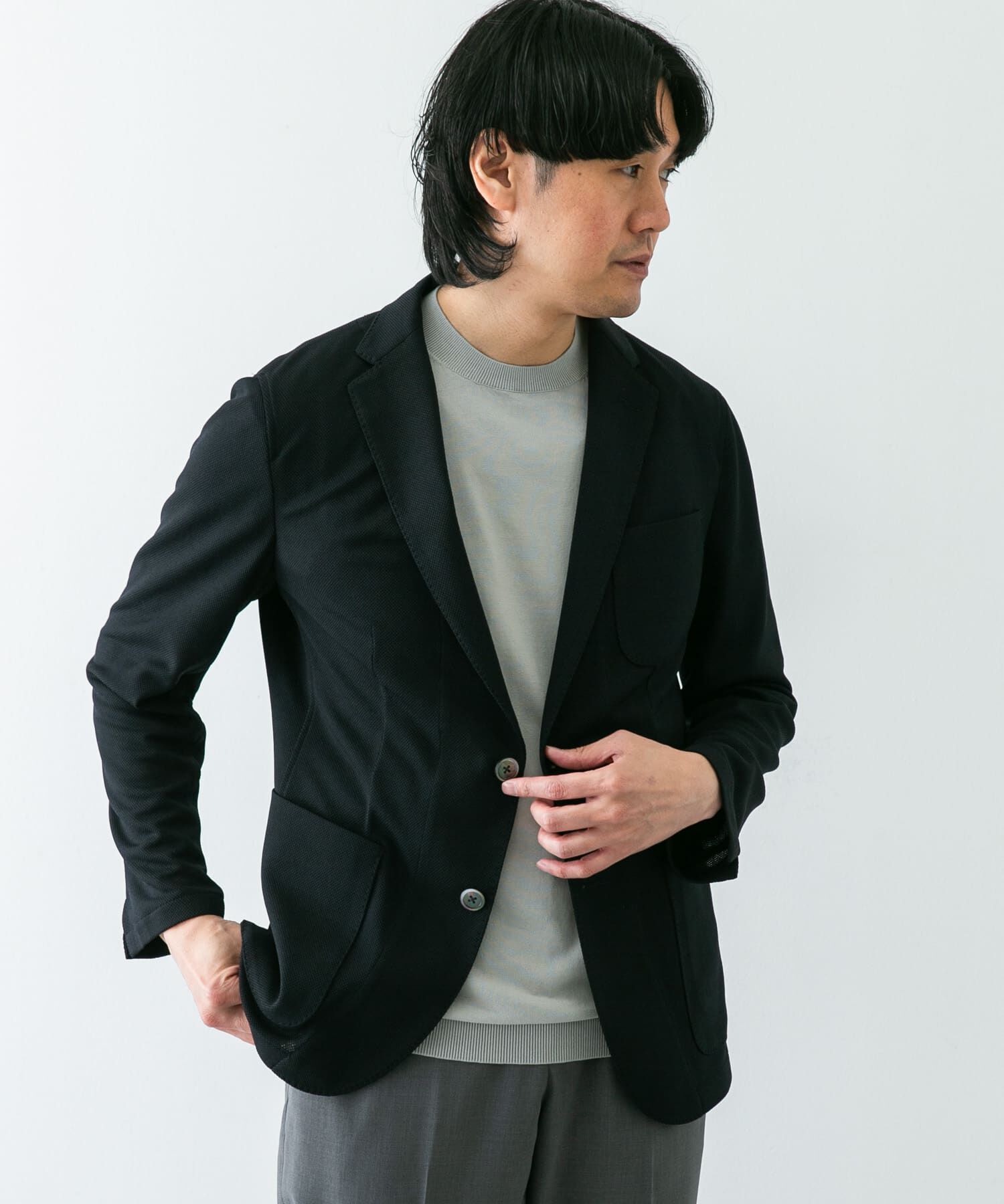 URBAN RESEARCH DOORS「『イージーケア/速乾』LIFE STYLE TAILOR　メランジニットイージージャケット」|その他|