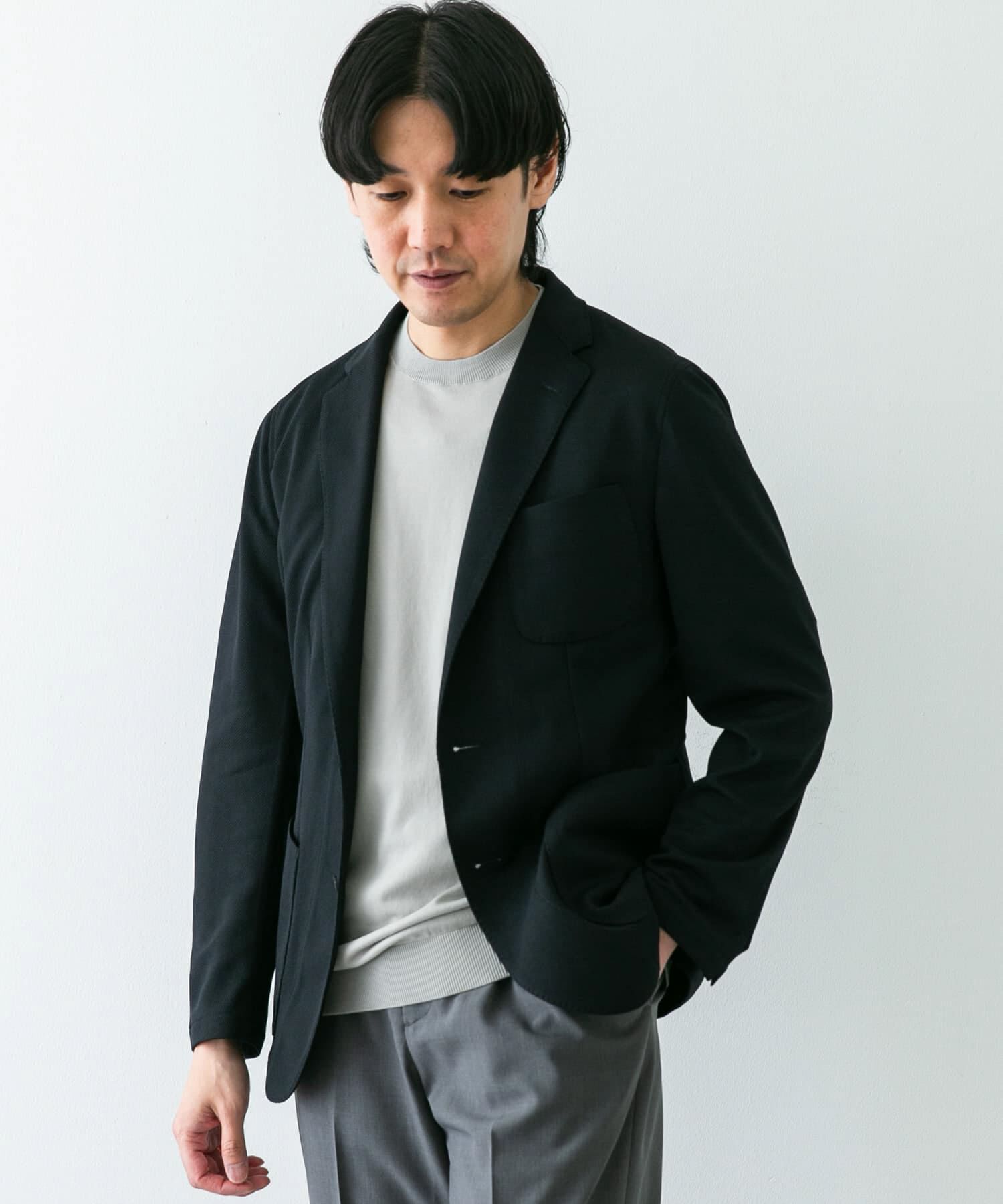 URBAN RESEARCH DOORS「『イージーケア/速乾』LIFE STYLE TAILOR　メランジニットイージージャケット」|その他|