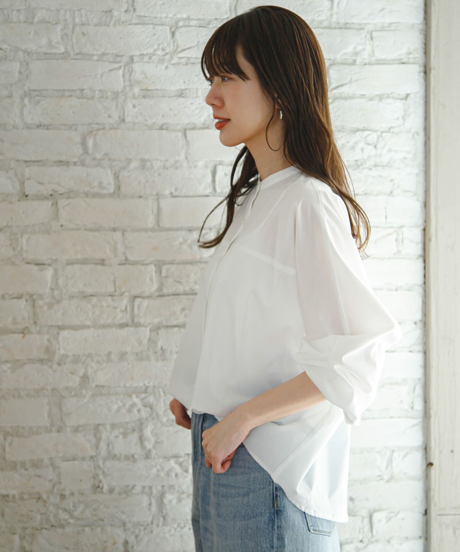 Sonny Label 「『WEB限定』フロントタックバンドカラーシャツ」|シャツ・ブラウス|