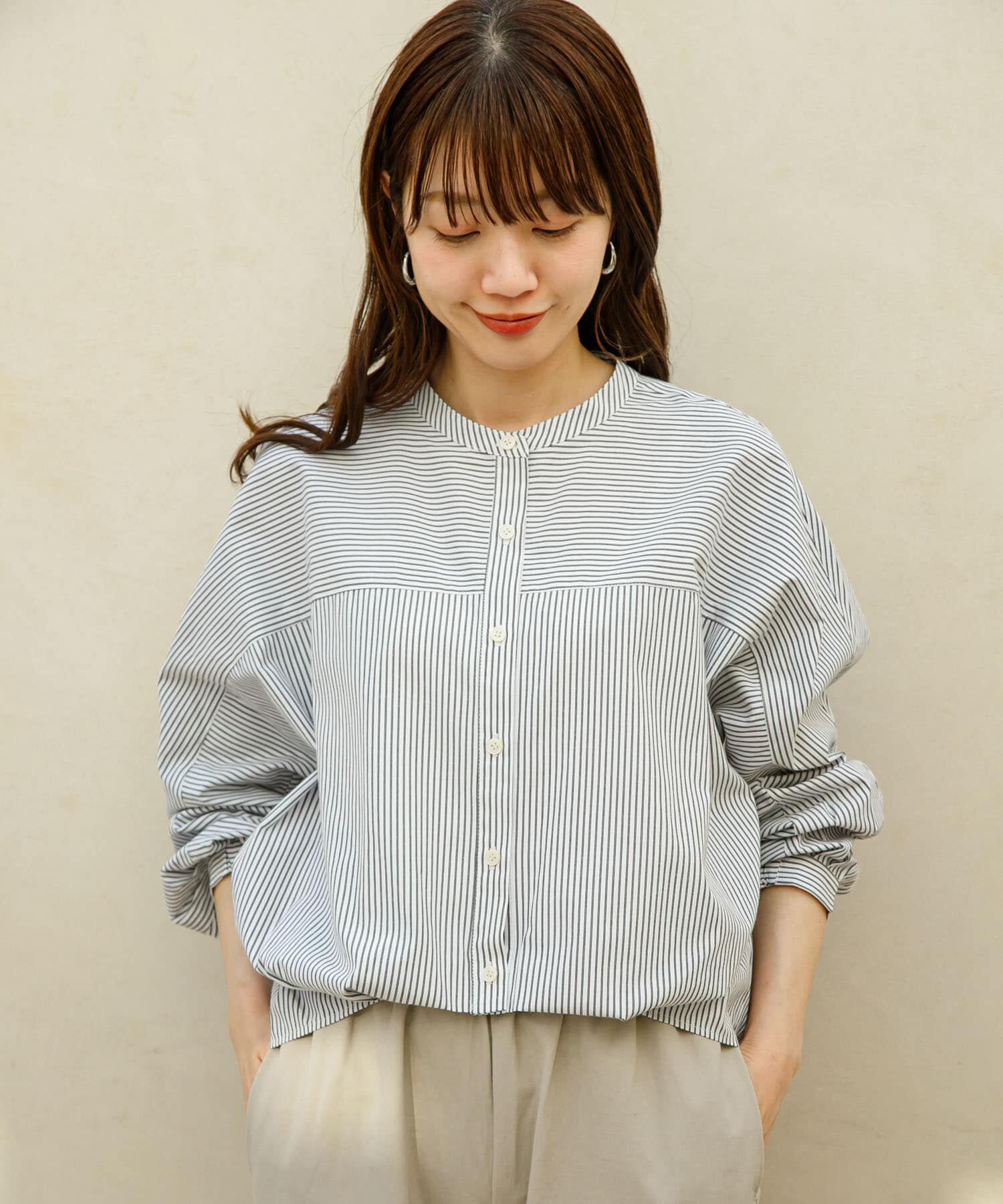 Sonny Label 「『WEB限定』フロントタックバンドカラーシャツ」|シャツ・ブラウス|