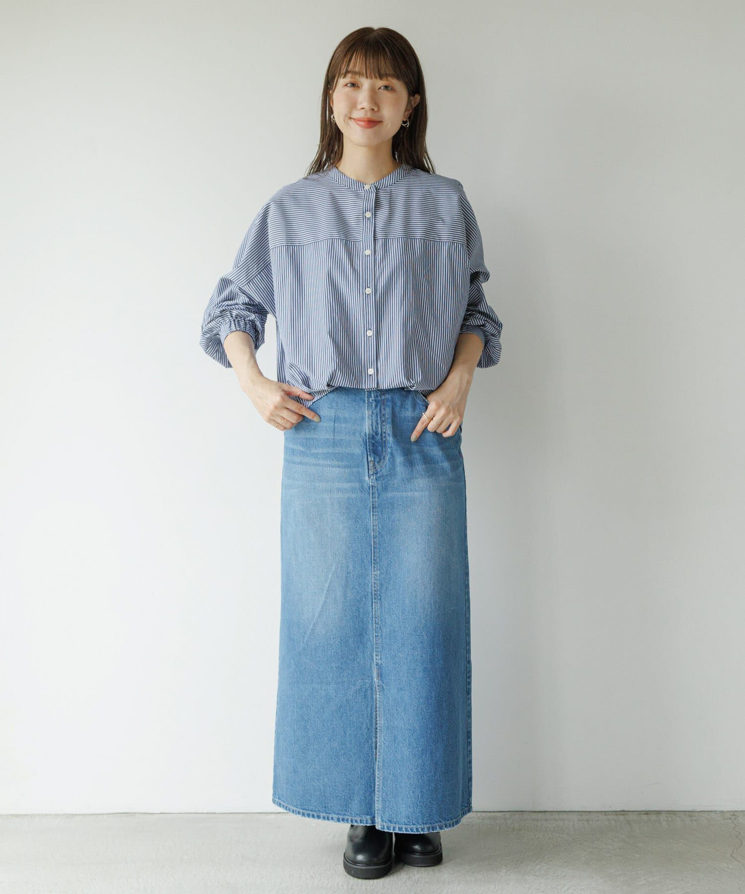 Sonny Label 「『WEB限定』フロントタックバンドカラーシャツ」|シャツ・ブラウス|