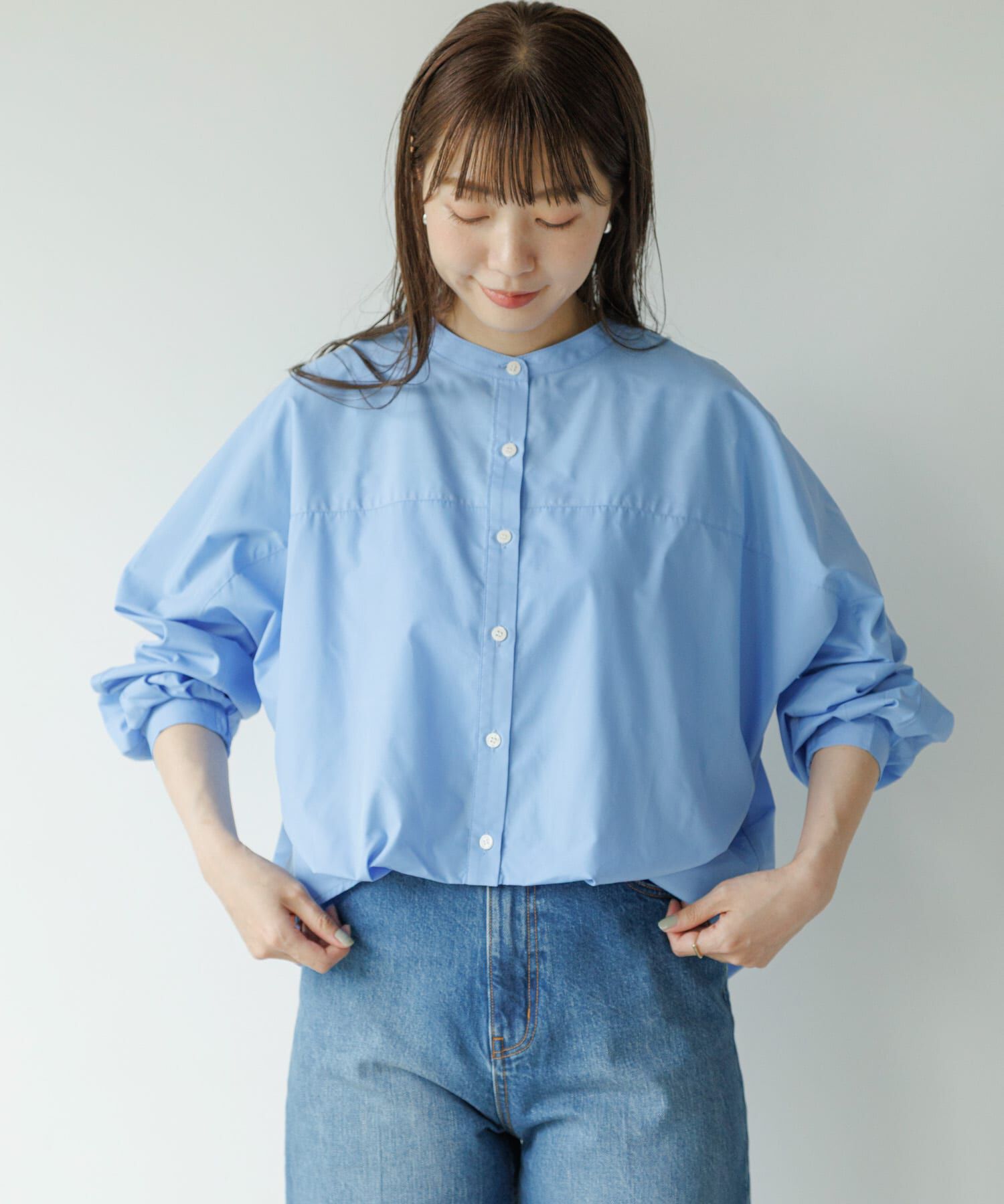 Sonny Label 「『WEB限定』フロントタックバンドカラーシャツ」|シャツ・ブラウス|