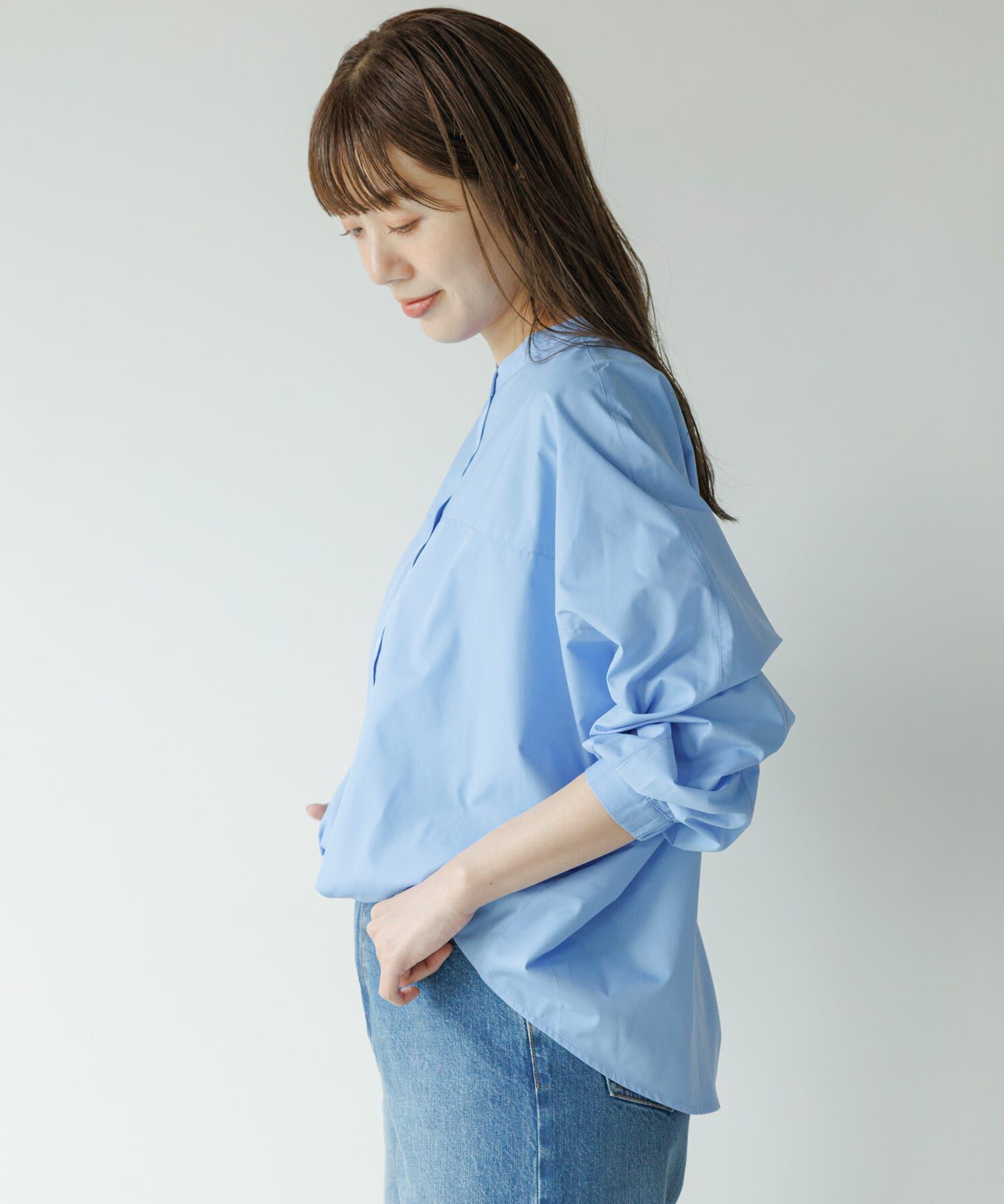 Sonny Label 「『WEB限定』フロントタックバンドカラーシャツ」|シャツ・ブラウス|