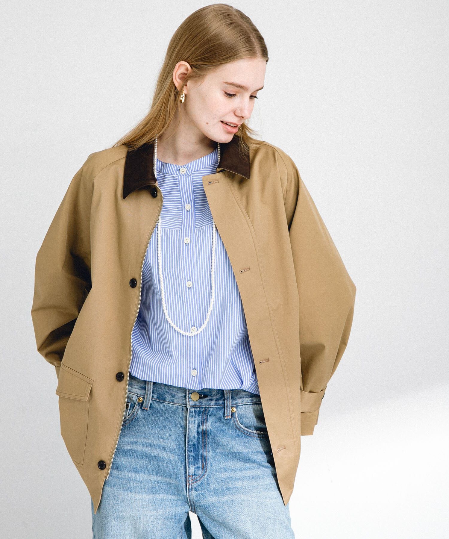 Sonny Label 「『WEB限定』フロントタックバンドカラーシャツ」|シャツ・ブラウス|