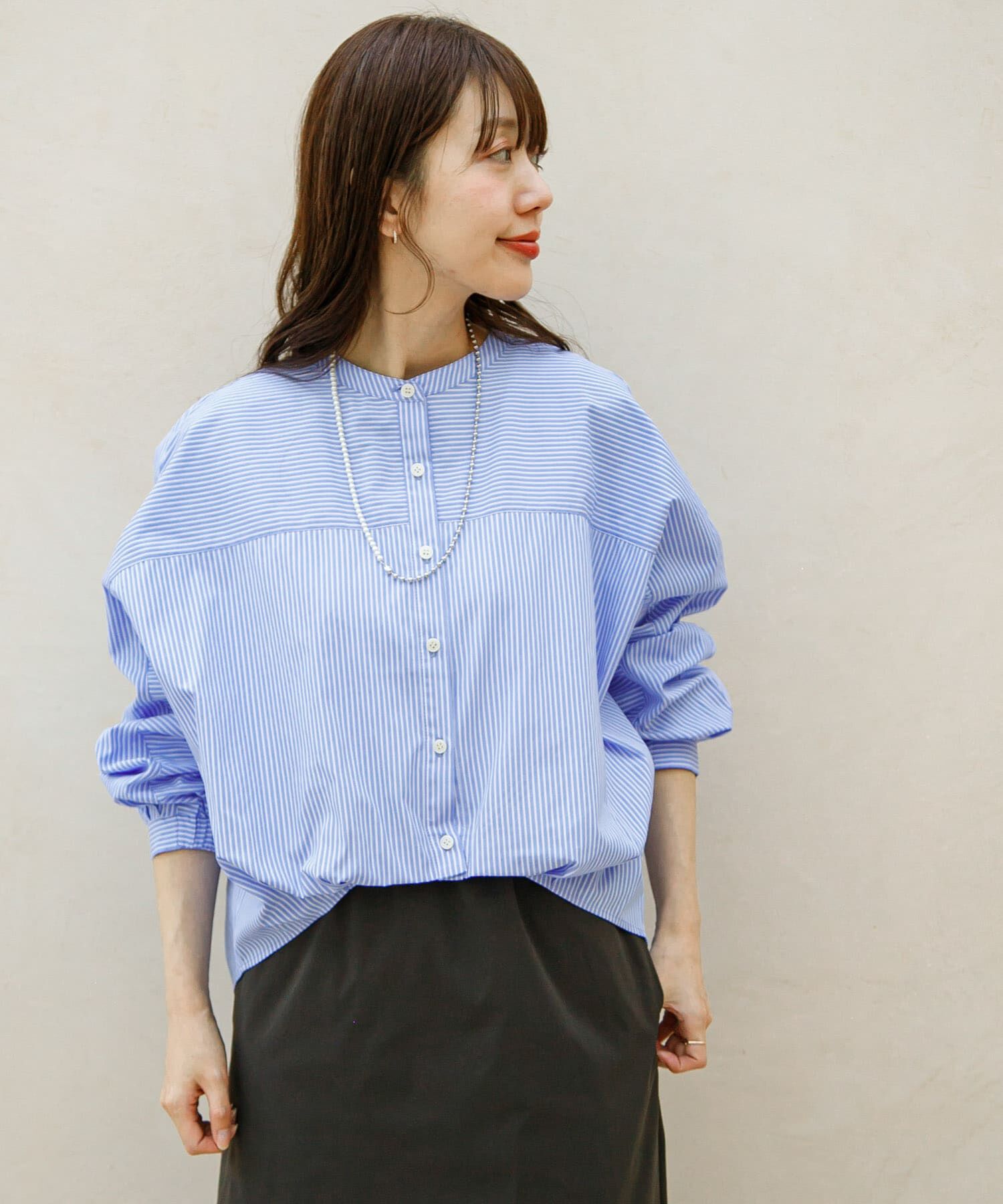 Sonny Label 「『WEB限定』フロントタックバンドカラーシャツ」|シャツ・ブラウス|