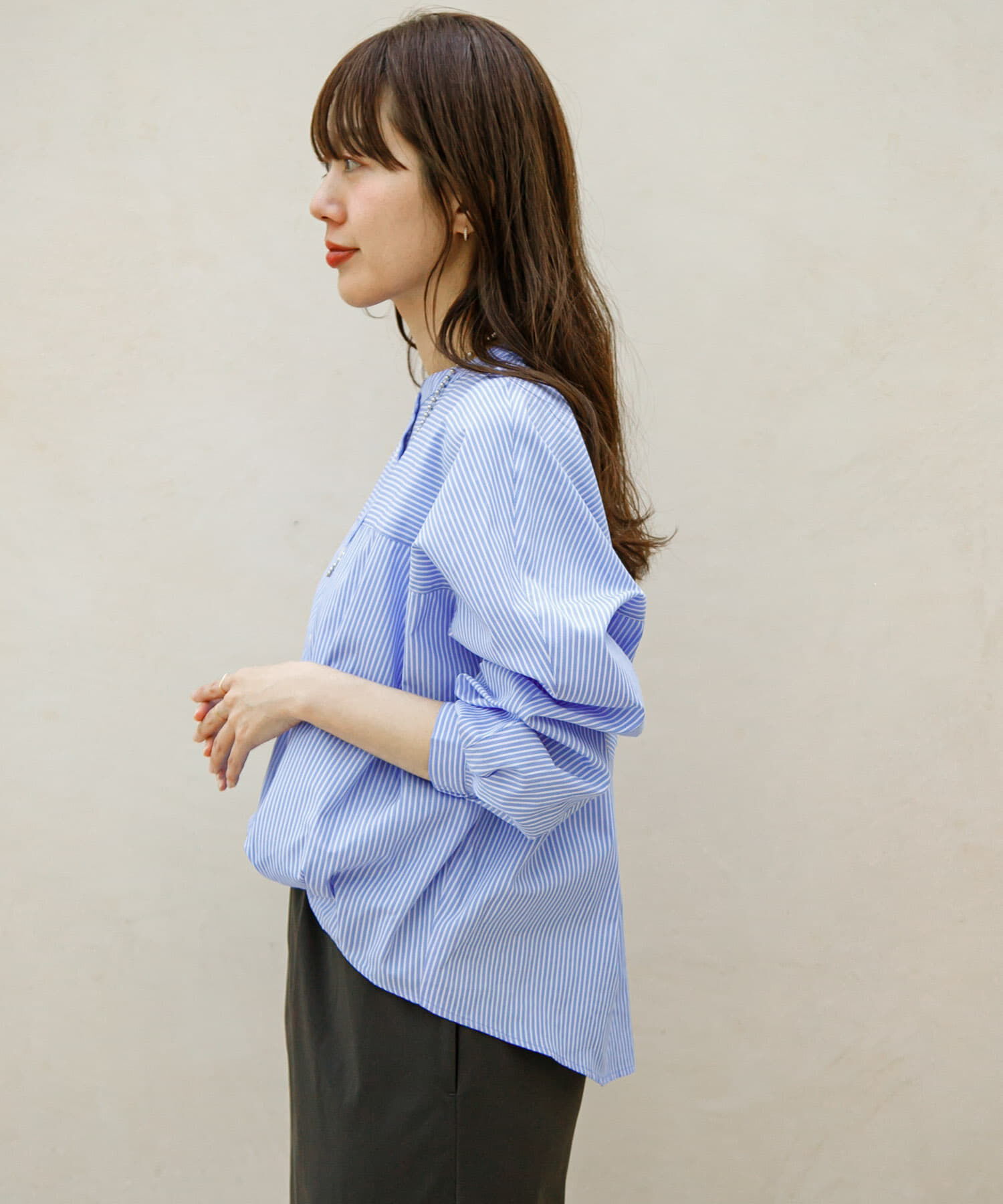 Sonny Label 「『WEB限定』フロントタックバンドカラーシャツ」|シャツ・ブラウス|